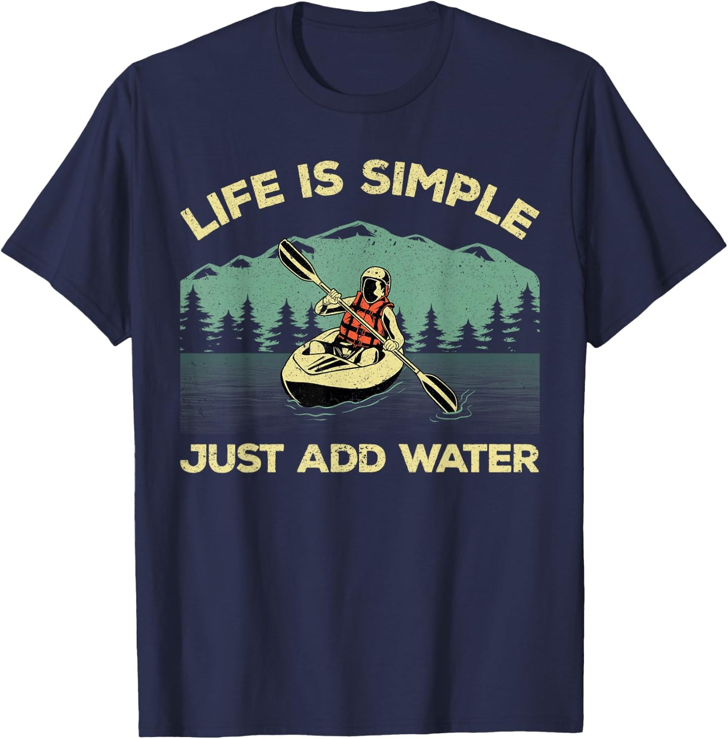 Unique Kayak Gift Oar Kayaking Accessories & Stuff Funny Kayaking Design Women Paddling Canoeing Lover T-Shirt - T-Shirt | Navy