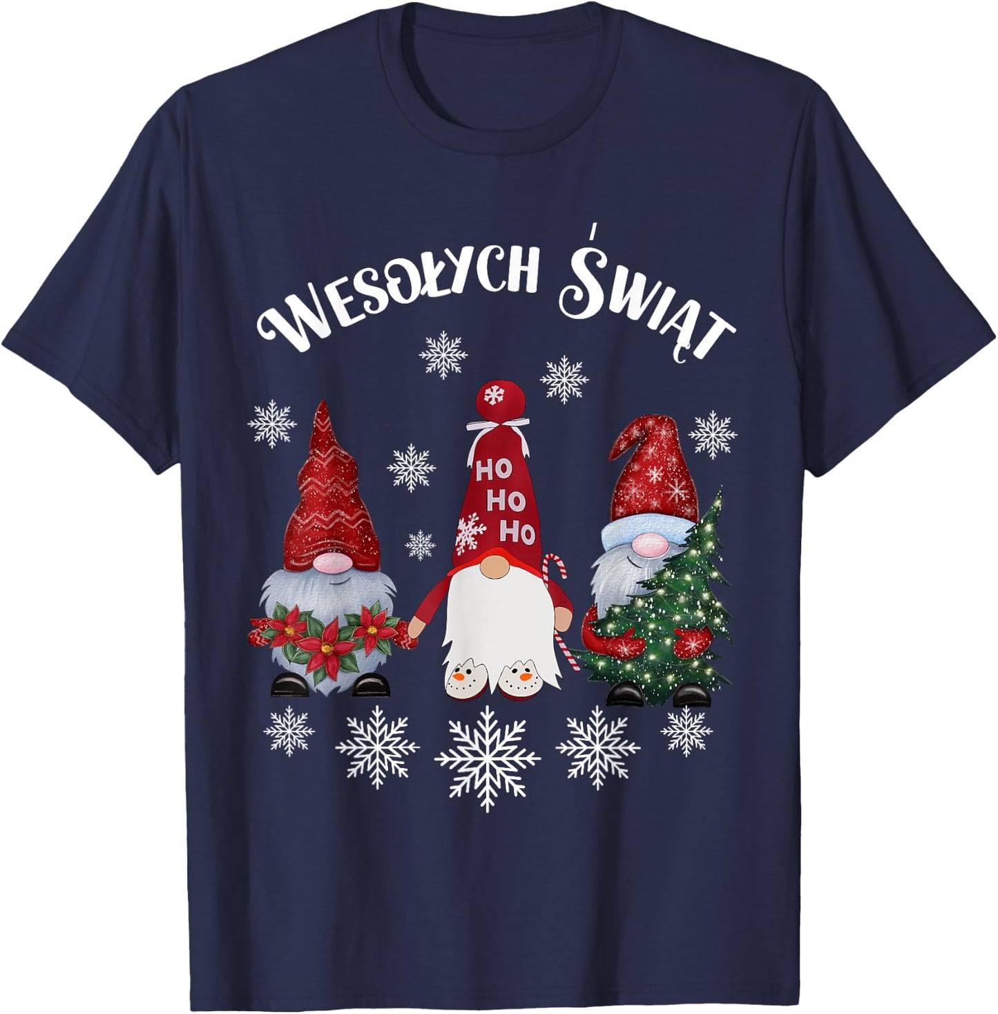 Wesolych Swiat Polish language Merry Christmas T-Shirt - T-Shirt | Navy