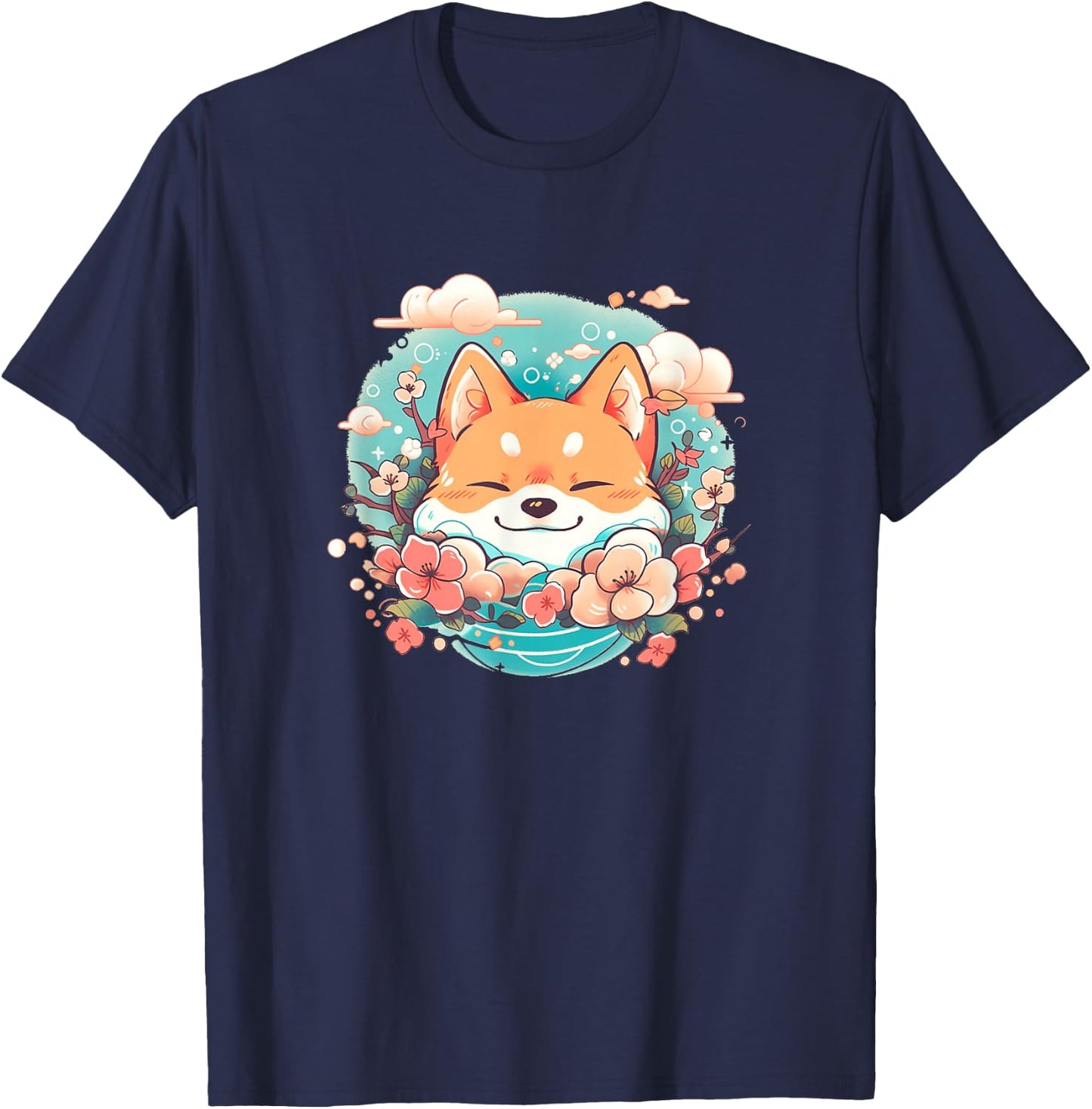 Cute Shiba Inu for Shiba Inu Lover Featuring a Inu Shiba T-Shirt - T-Shirt | Navy
