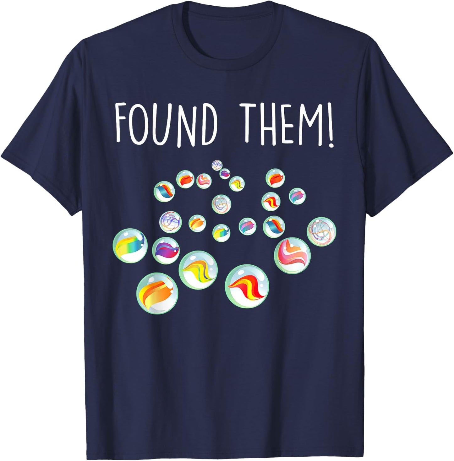 Found Them Marbles T-Shirt - T-Shirt | Navy
