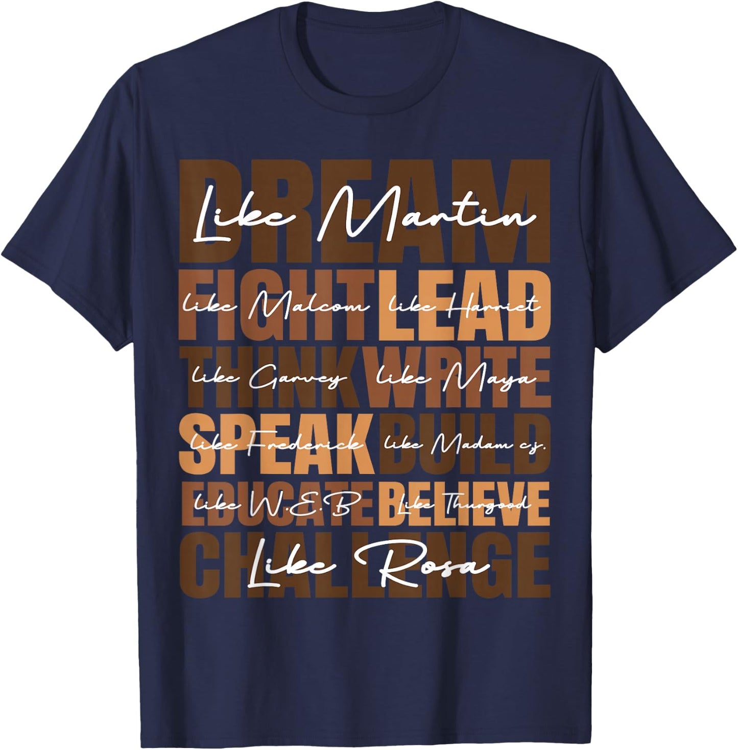Dream Black History Month Juneteenth African American Gifts T-Shirt - T-Shirt | Navy