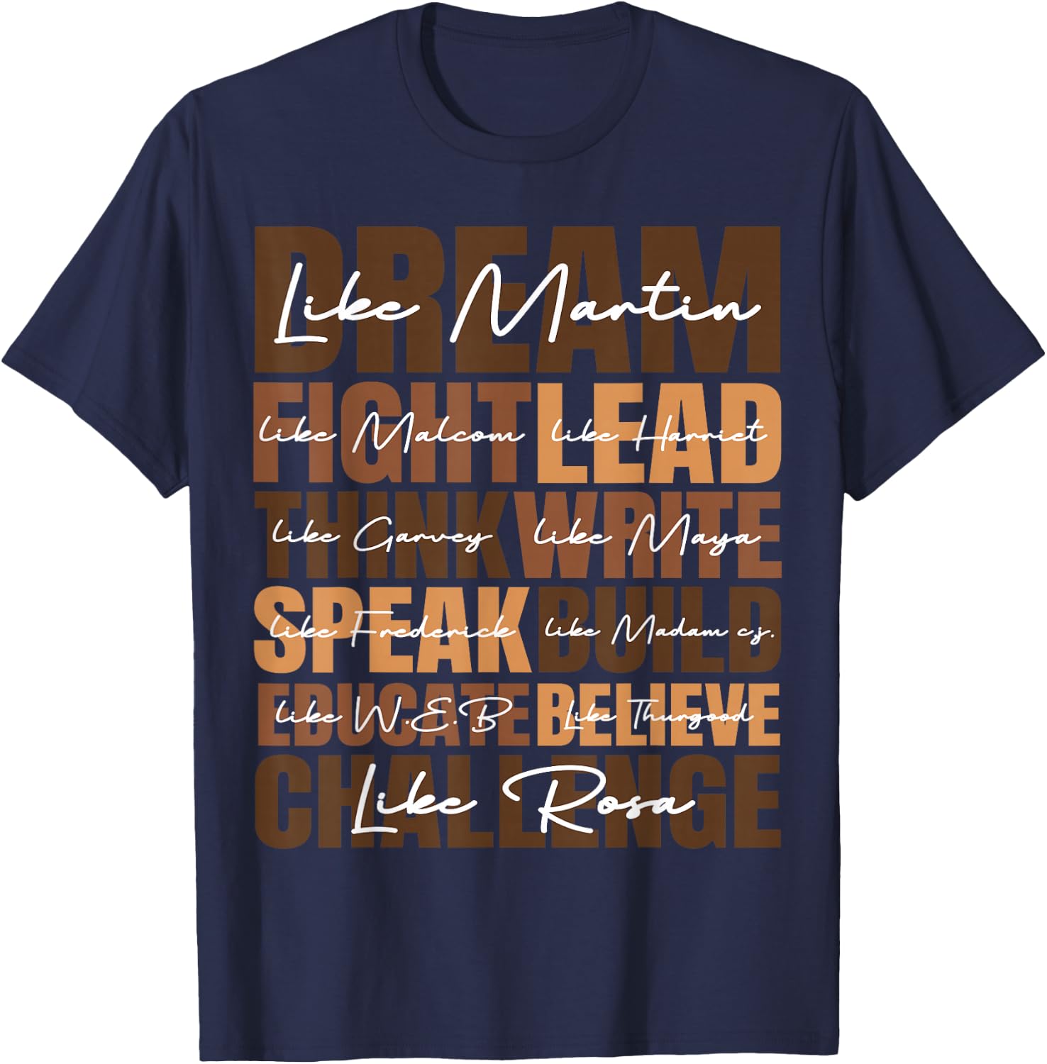 Dream Black History Month Juneteenth African American Gifts T-Shirt - T-Shirt | Navy