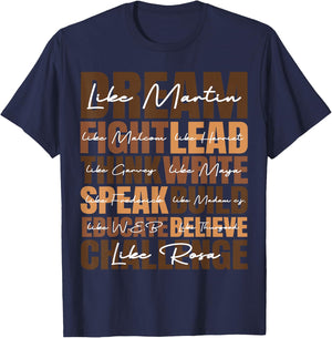 Dream Black History Month Juneteenth African American Gifts T-Shirt - T-Shirt | Navy