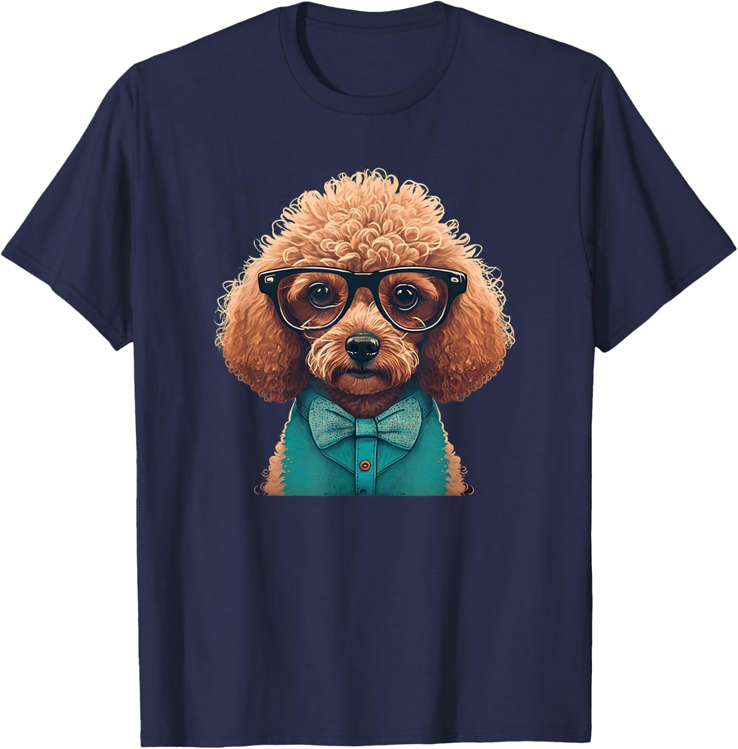 Funny Poodle Dog Miniature Poodle Toy Poodle Hipster T-Shirt - T-Shirt | Navy