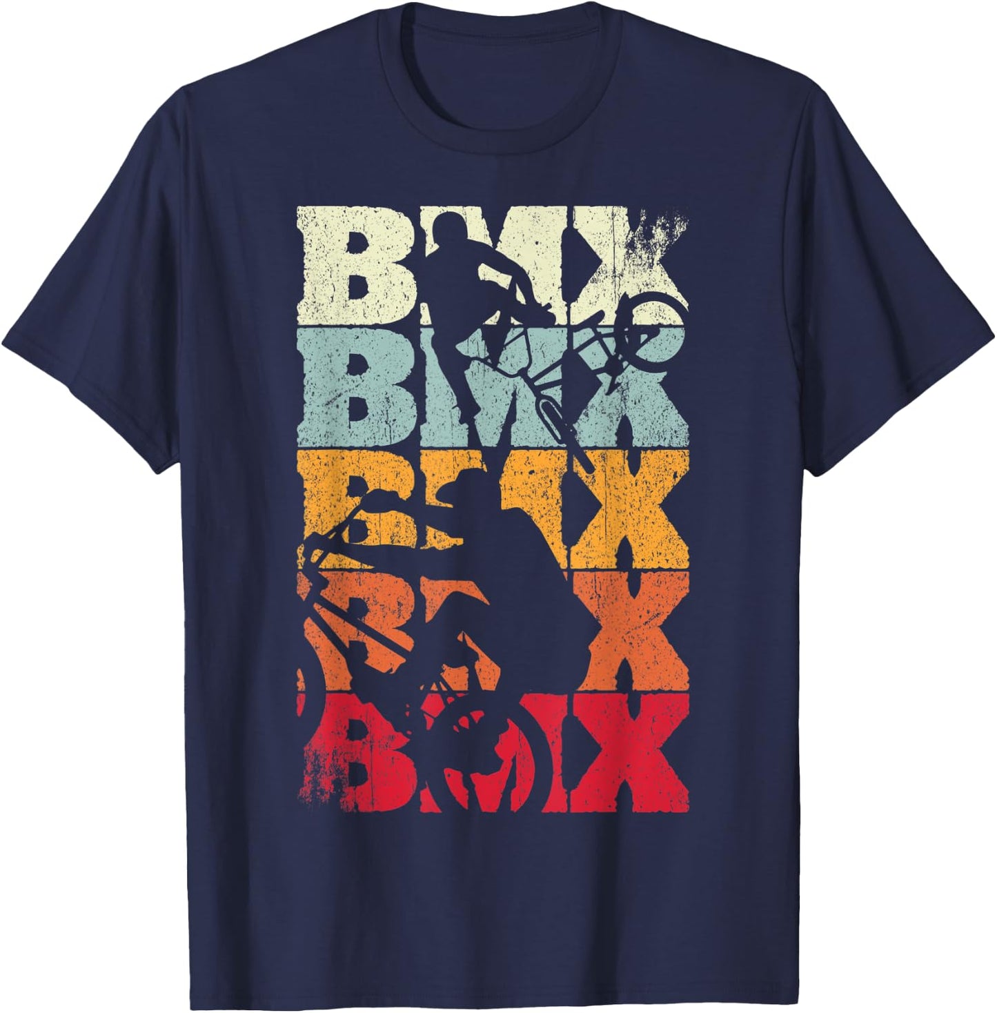BMX freestyle vintage bike fans boys youth bike BMX T-Shirt - T-Shirt | Navy