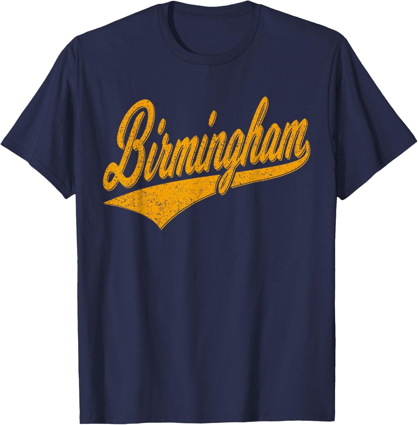 Birmingham Alabama Varsity Script Classic Sport Jersey Style T-Shirt - T-Shirt | Navy