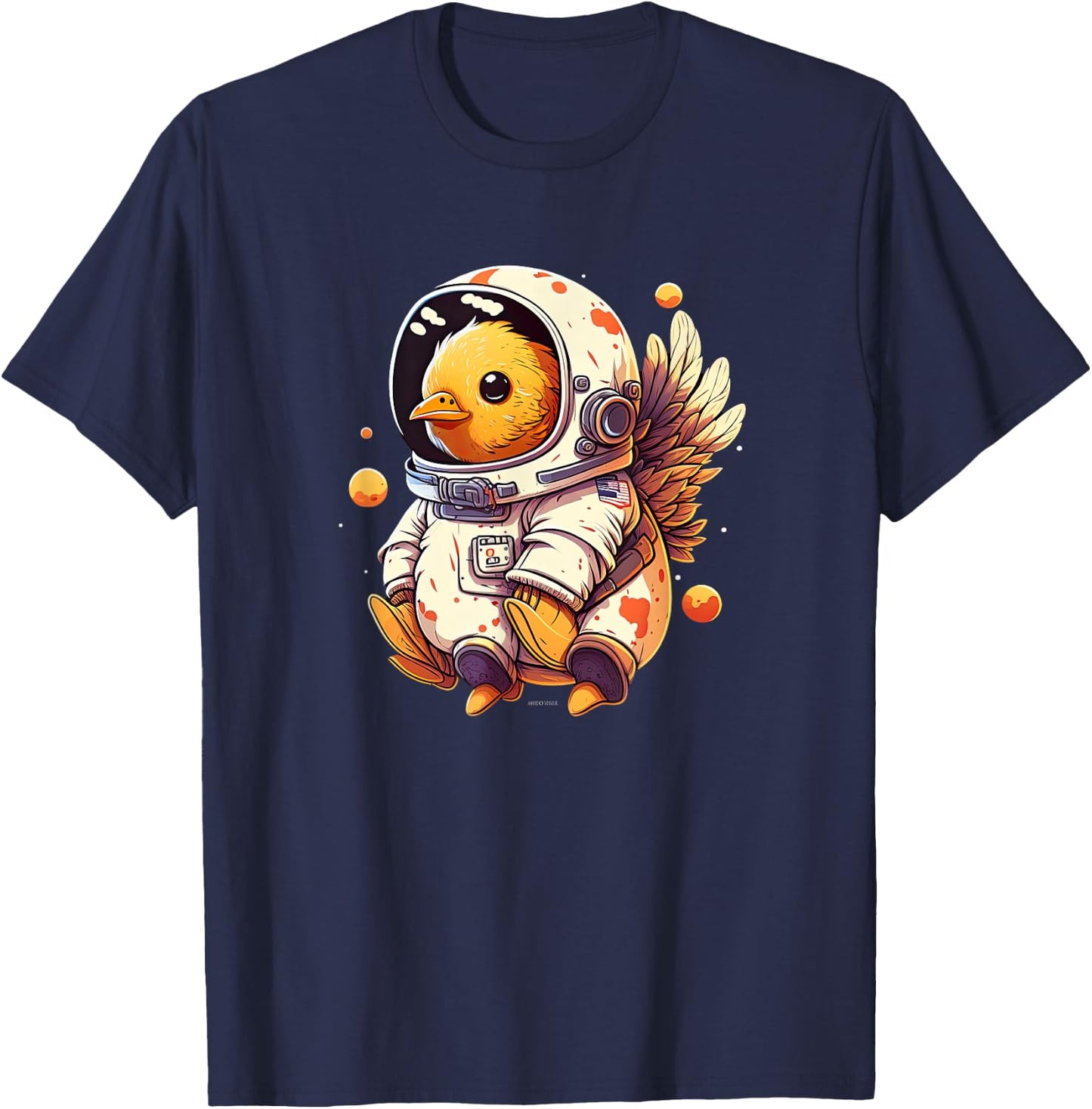 Chicken Cool Astronaut space T-Shirt - T-Shirt | Navy
