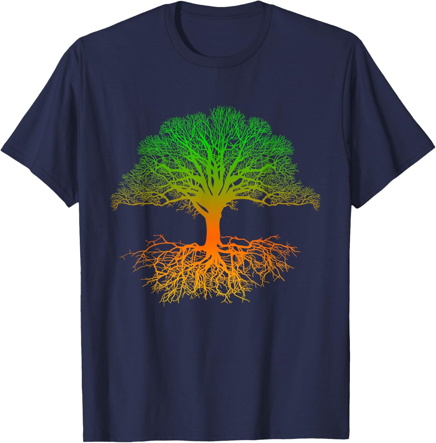 Tree Life Yoga Mystical Zen Meditation T-Shirt - T-Shirt | Navy