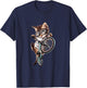 Cat riding BMX Bicycle T-Shirt - T-Shirt | Navy