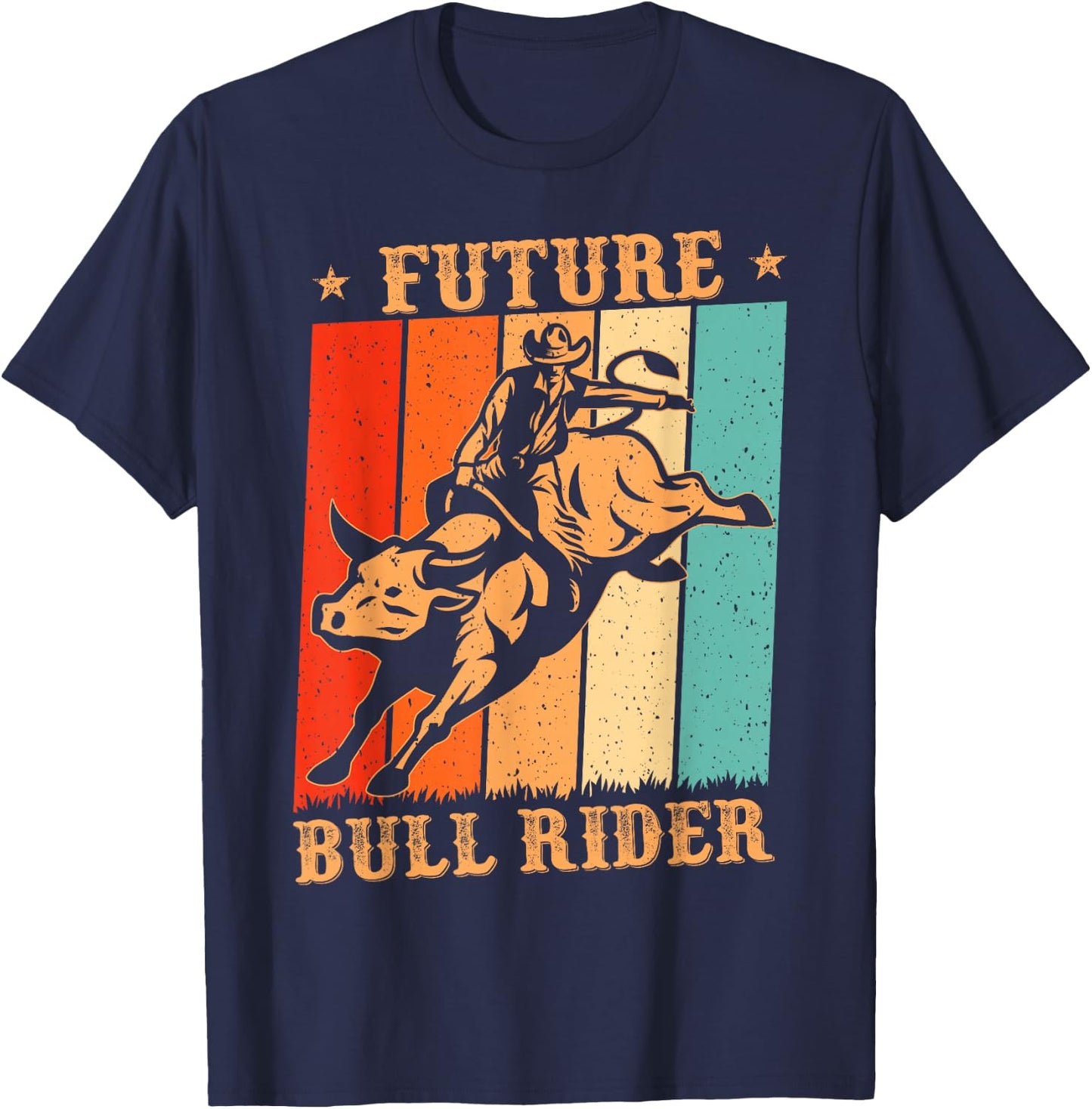 Future Bull Rider Kids Costume Rodeo Cowboy Bull Riding Boys T-Shirt - T-Shirt | Navy