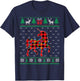 Unicorn Christmas Tree Lights Decoration Xmas Sweater Ugly T-Shirt - T-Shirt | Navy