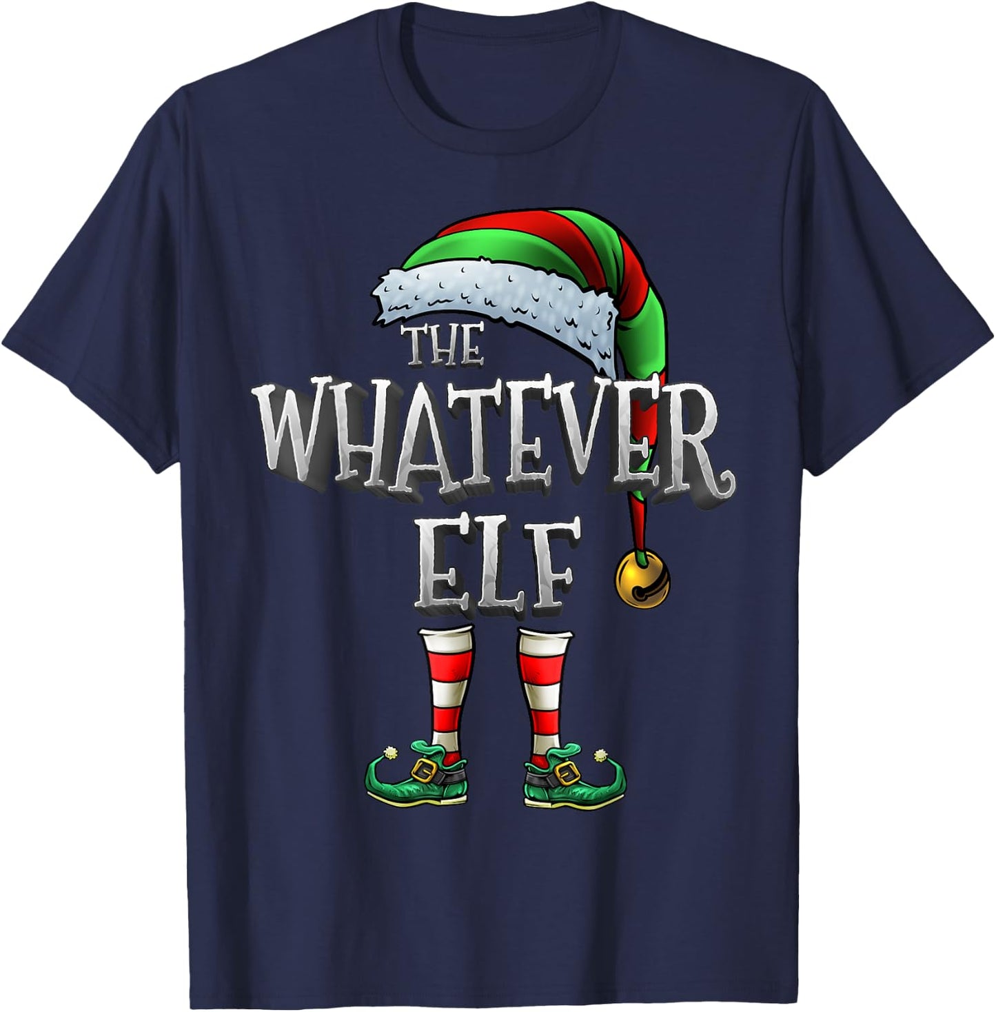 The Whatever Elf Matching Family Whatever Christmas Elf T-Shirt - T-Shirt | Navy