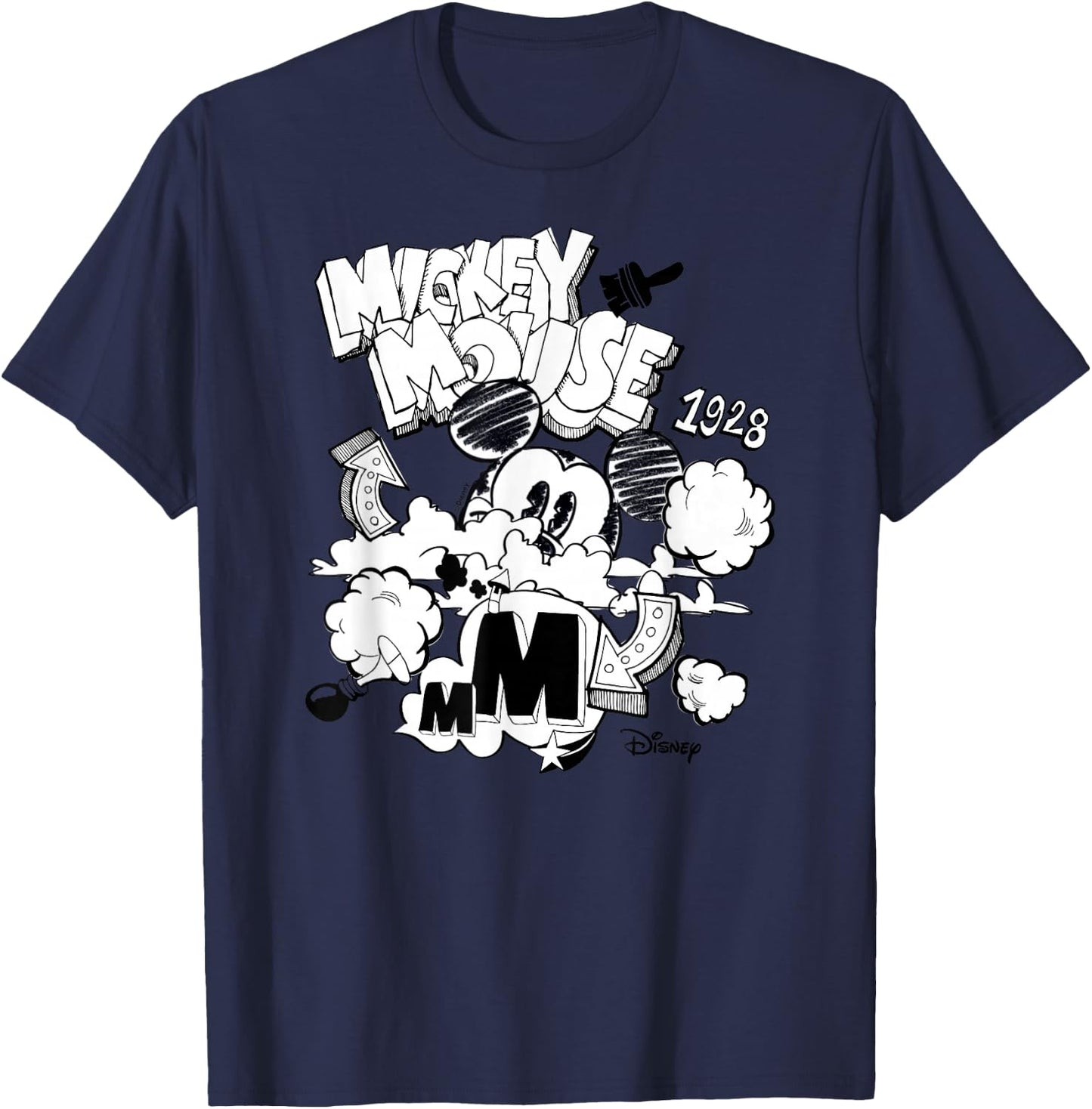 Mickey - Mickey Mouse Doodle T-Shirt - T-Shirt | Navy