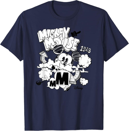Mickey - Mickey Mouse Doodle T-Shirt - T-Shirt | Navy