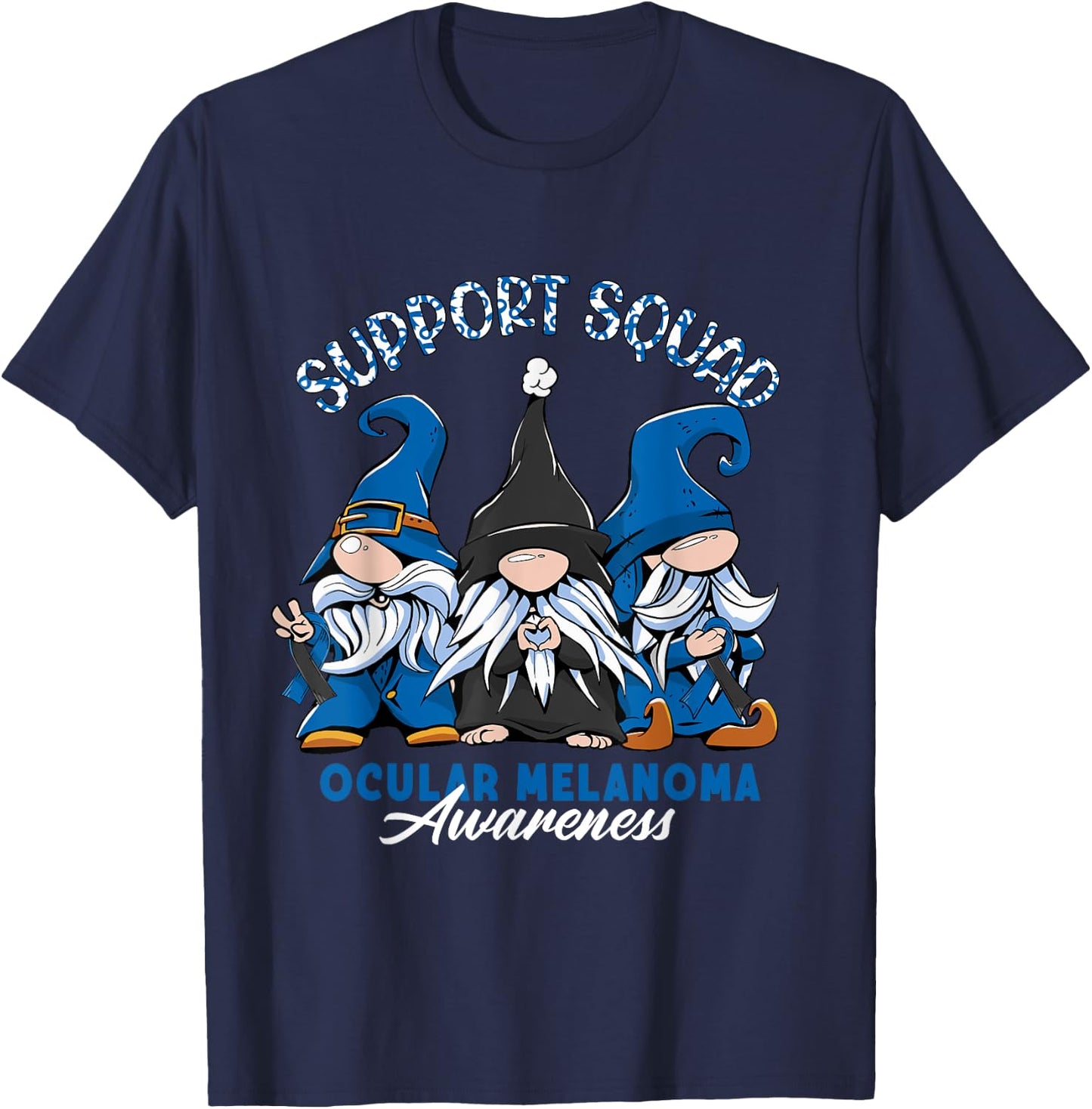 Support Awareness Squad I Eye Cancer & Ocular Melanoma T-Shirt - T-Shirt | Navy