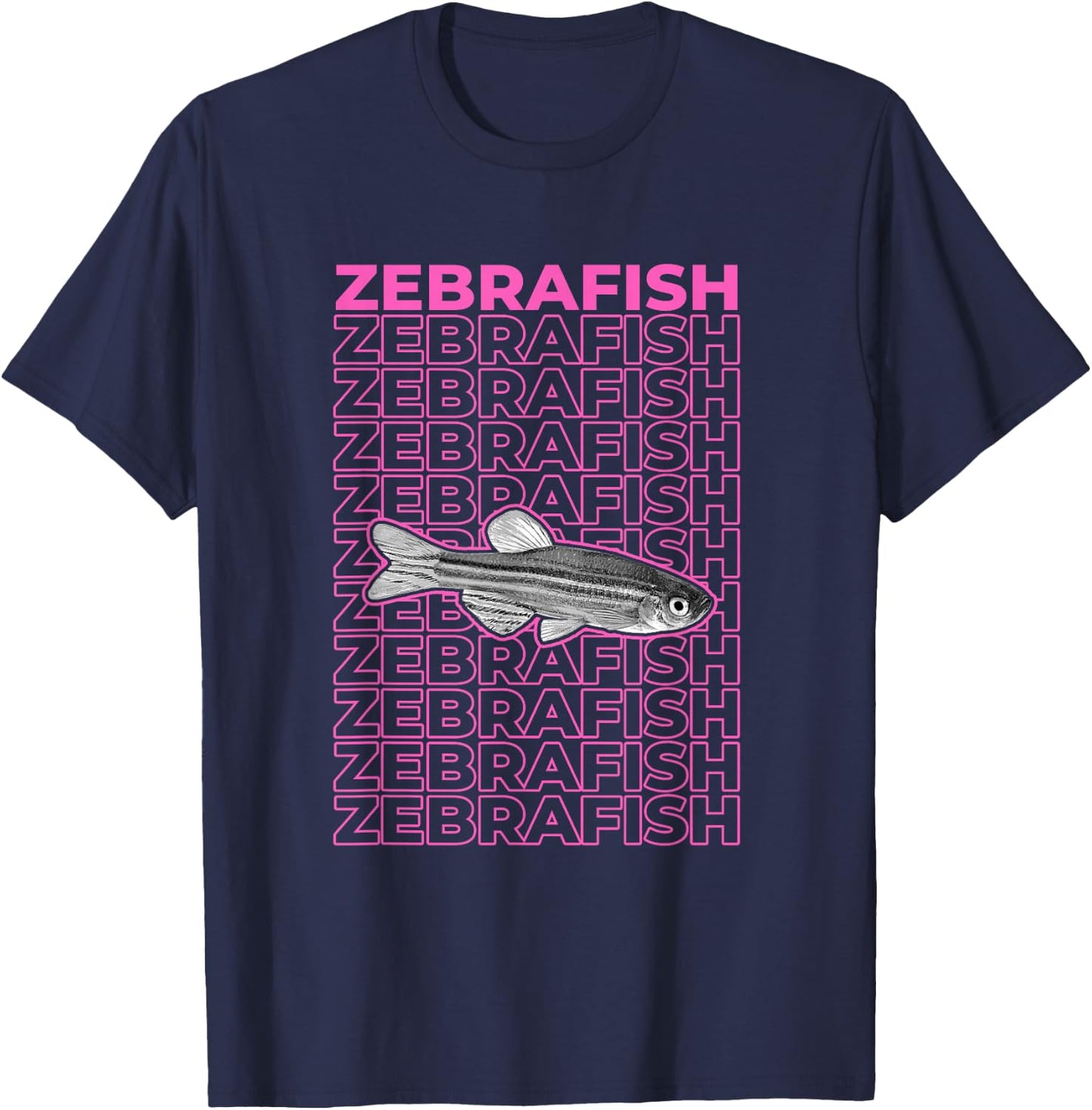 Zebrafish Pastel Aesthetic T-Shirt - T-Shirt | Navy