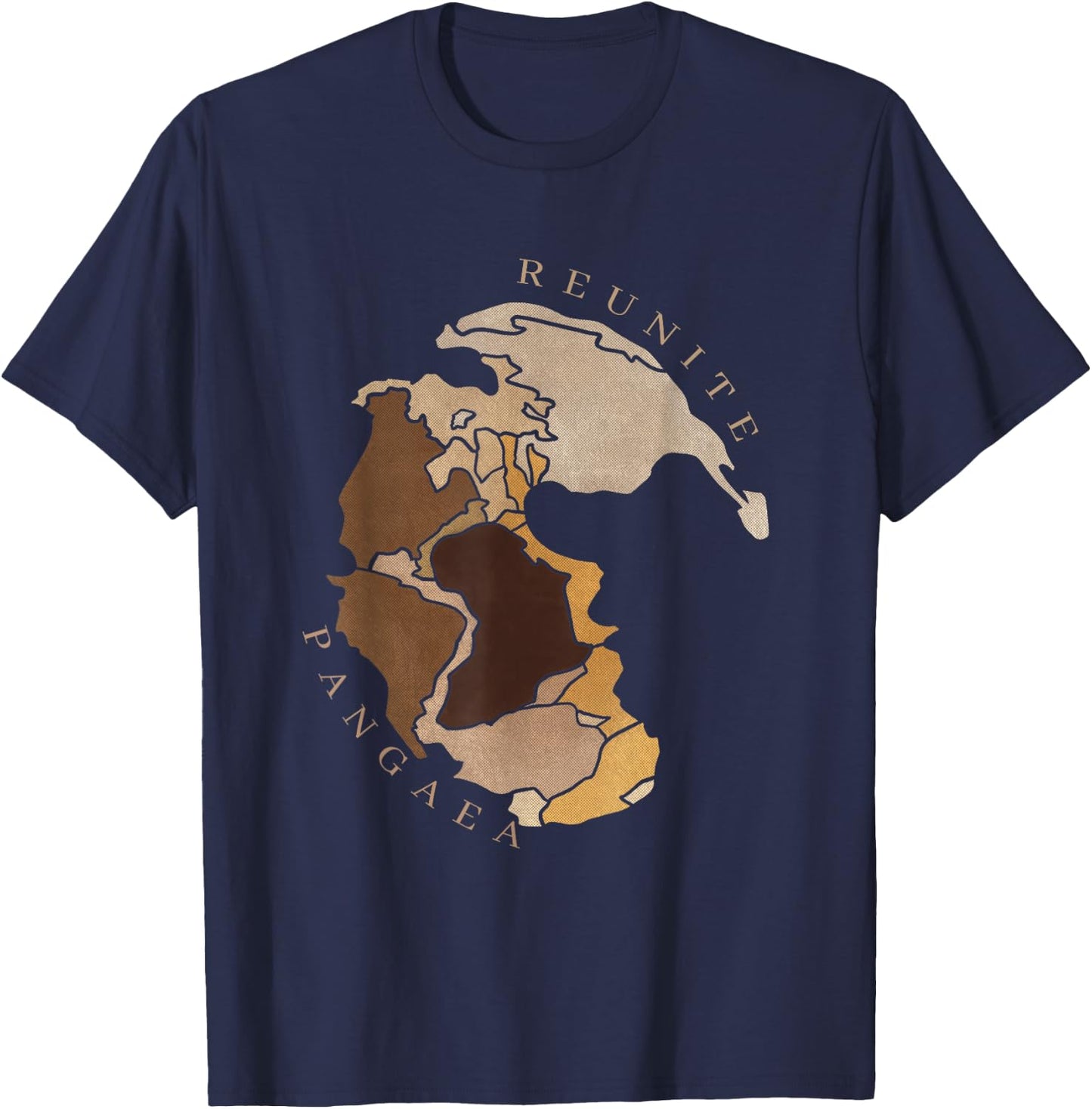 Reunite Pangaea : Human Skin Version T-Shirt - T-Shirt | Navy