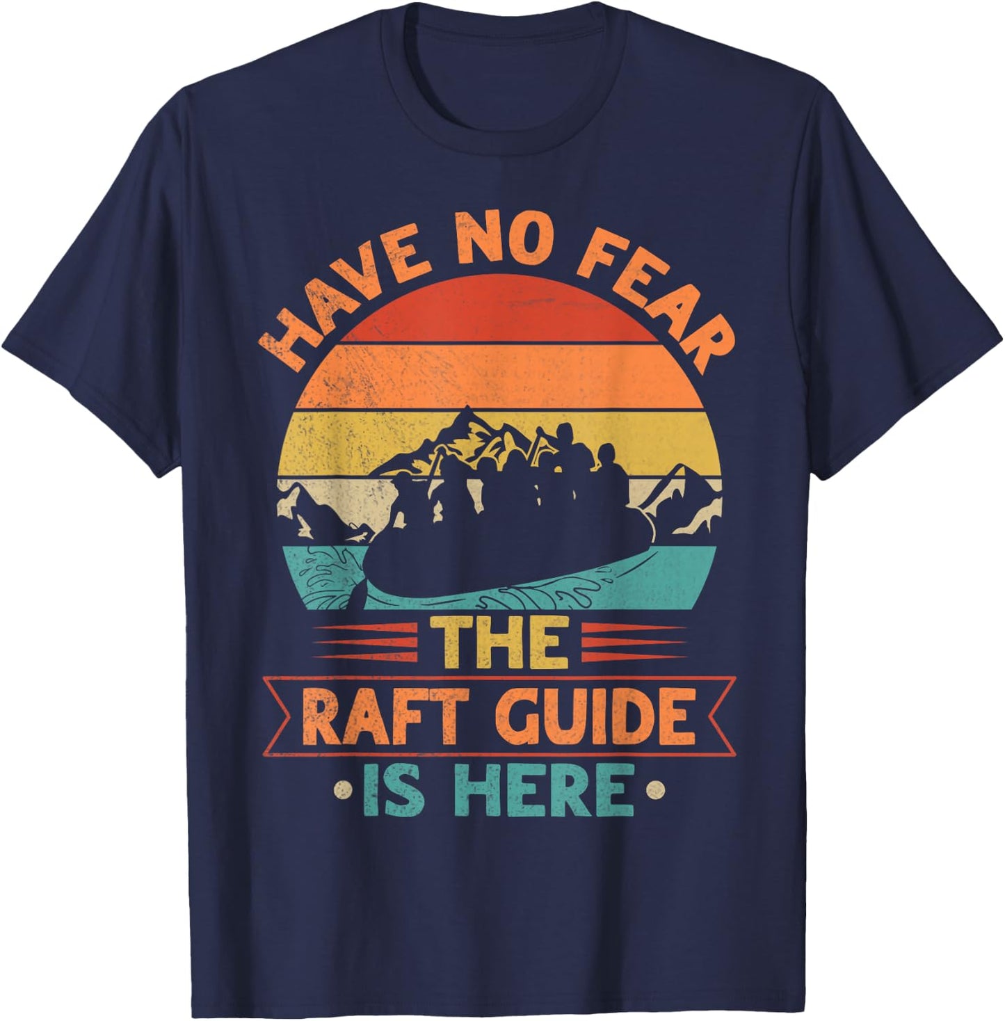 Whitewater Rafting Design for a Whitewater Raft Guide T-Shirt - T-Shirt | Navy