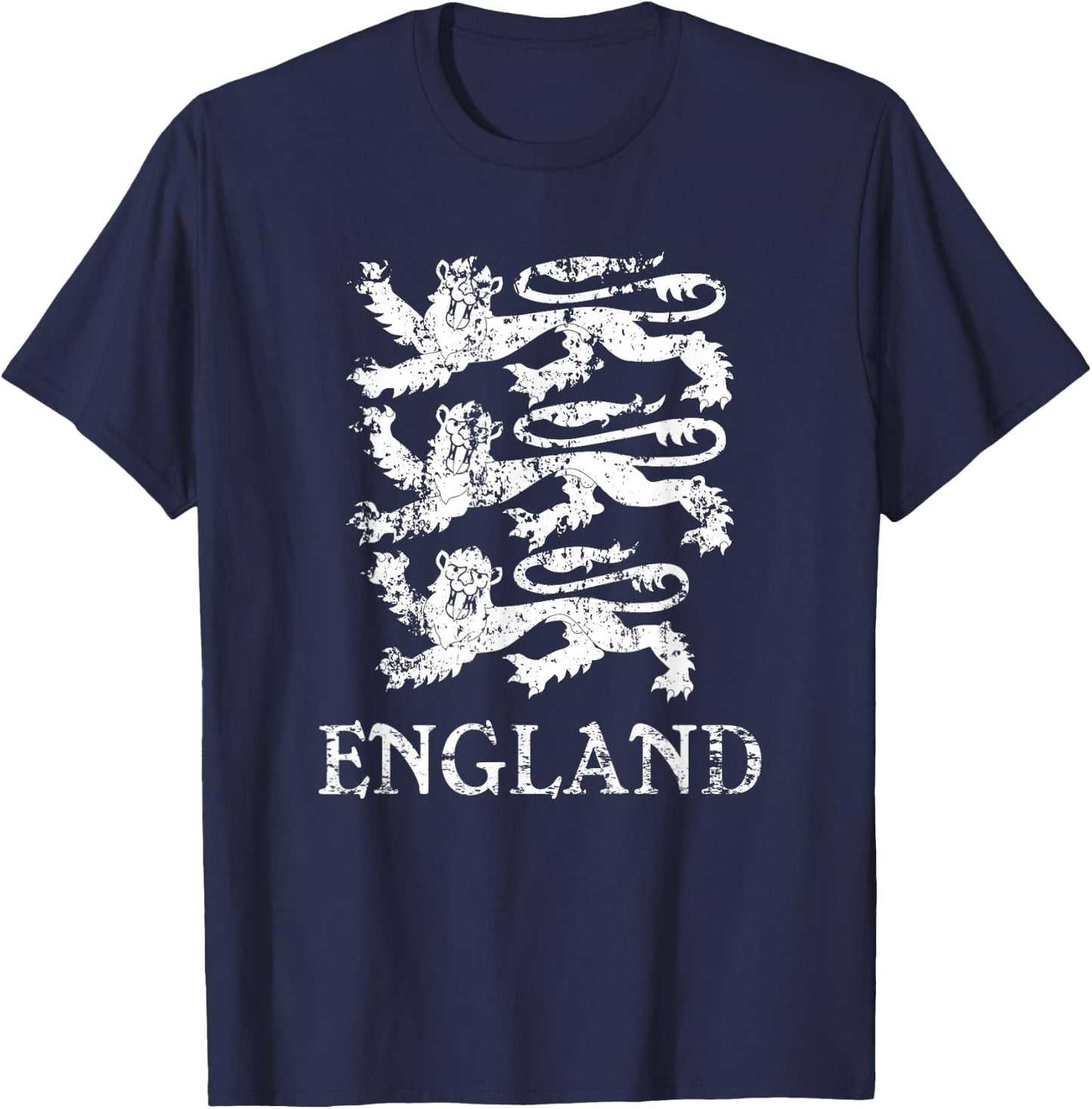 England Lion Symbol English Pride T-Shirt - T-Shirt | Navy