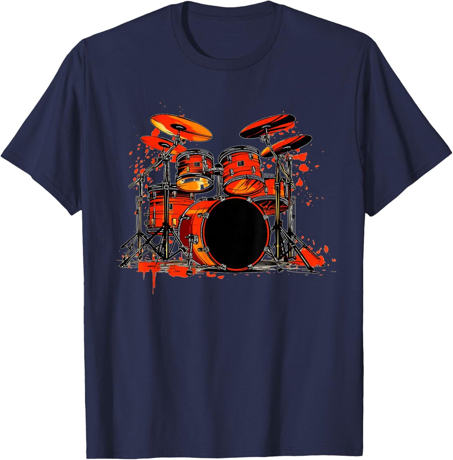 Cool Drums for Drummer and Rock Band Lovers T-Shirt - T-Shirt | Navy