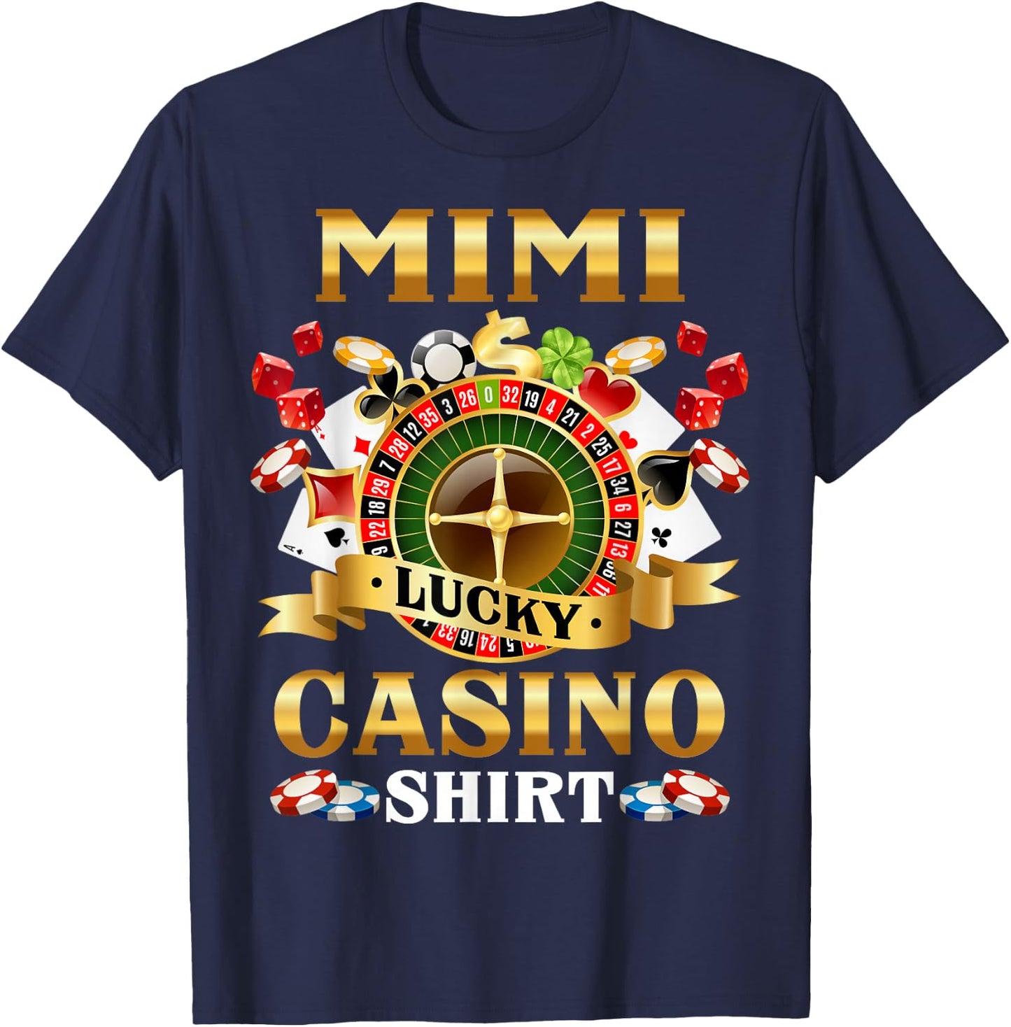 Casino Mimi Funny Lucky Casino Game Player Family Matching T-Shirt - T-Shirt | Navy