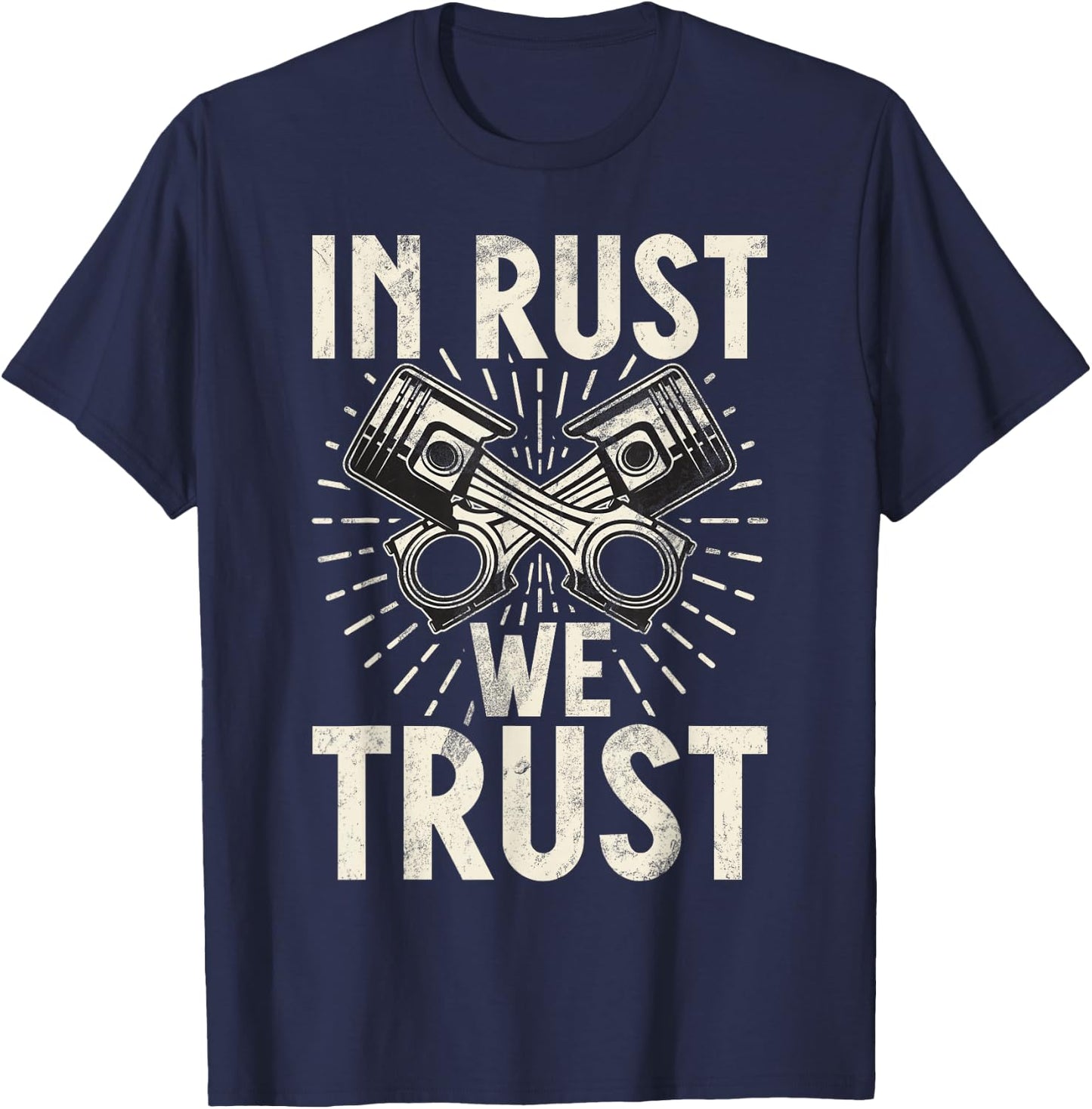 In Rust we Trust Hot Rod T-Shirt - T-Shirt | Navy