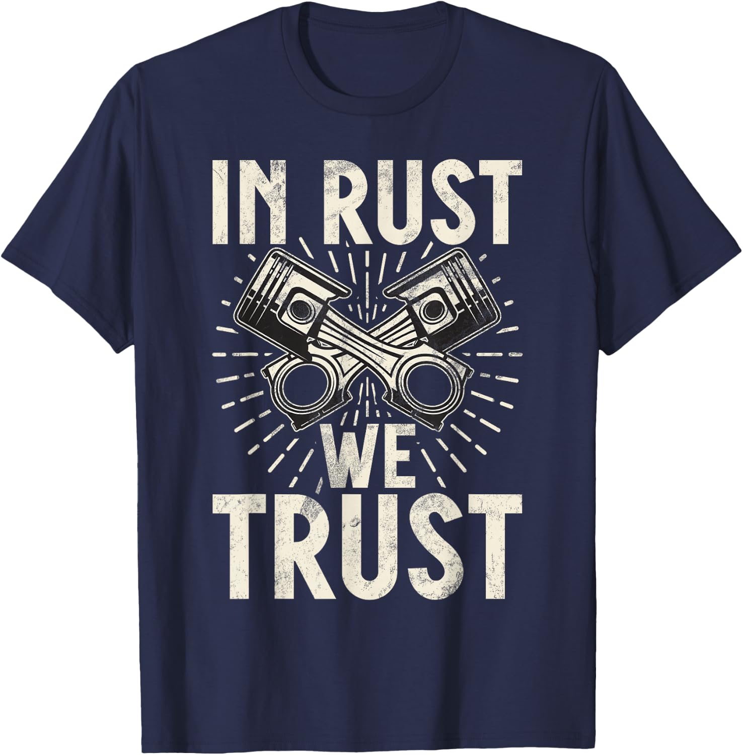 In Rust we Trust Hot Rod T-Shirt - T-Shirt | Navy