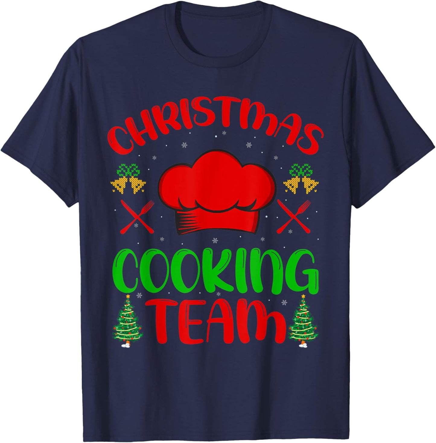 Cooking Lover Xmas Cook Chef Christmas Cooking Team T-Shirt - T-Shirt | Navy