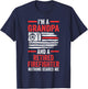 I'm a grandpa and a retired firefighter fire fighter fireman T-Shirt - T-Shirt | Navy