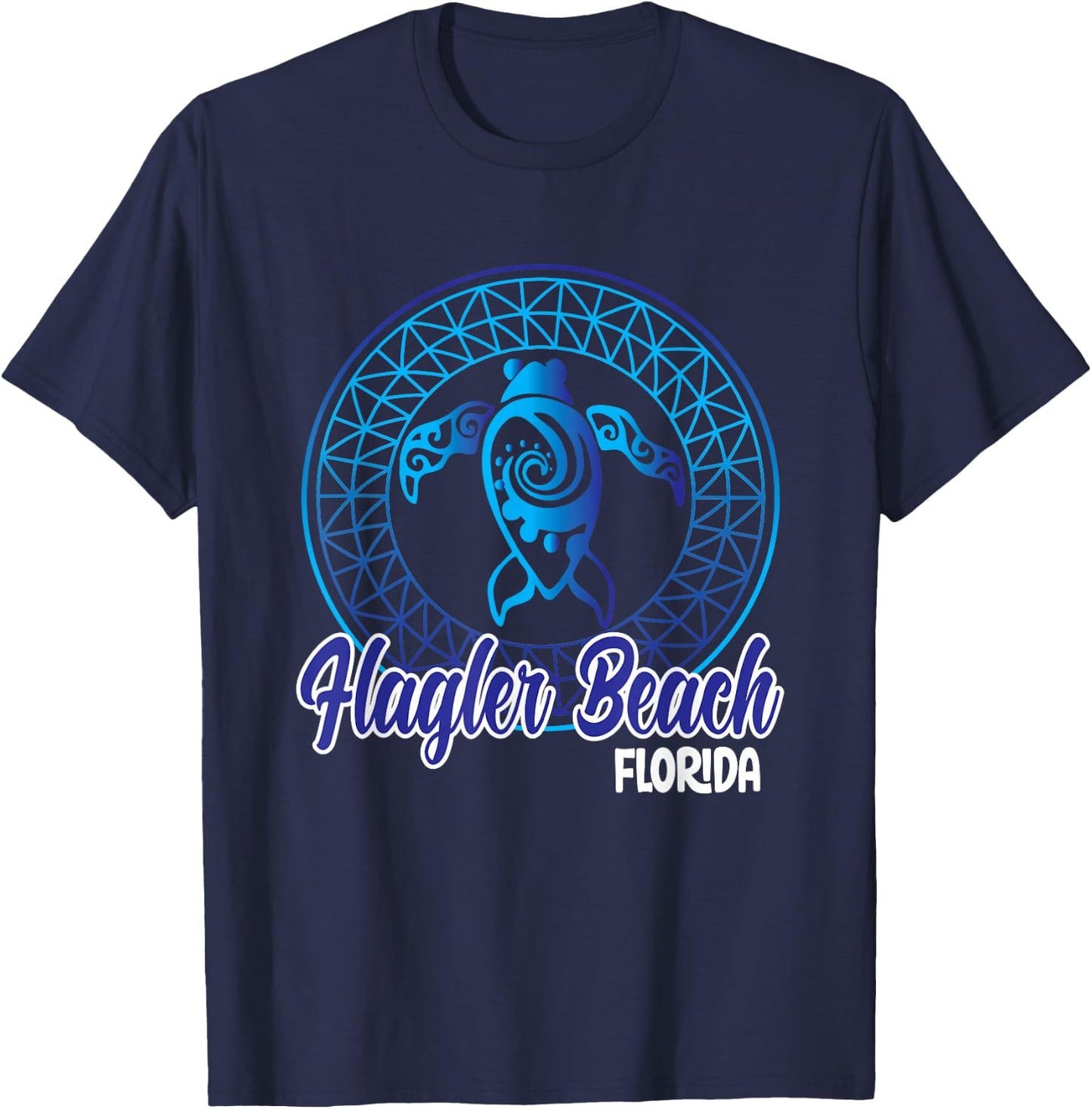 Flagler Beach Florida Souvenirs Save Sea Turtles Tribal T-Shirt - T-Shirt | Navy