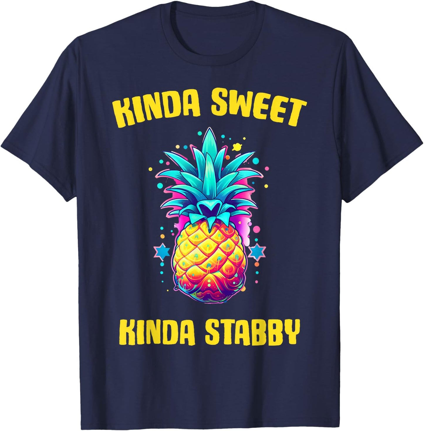 Kinda Sweet Kinda Stabby Pineapple T-Shirt - T-Shirt | Navy