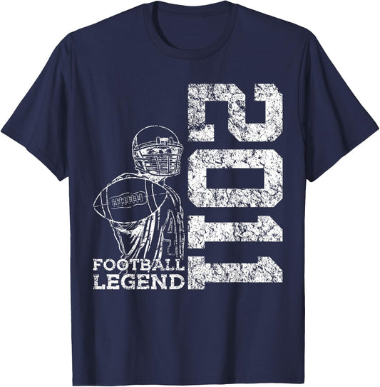 15 Years Football Legend 2011 15th Birthday T-Shirt - T-Shirt | Navy