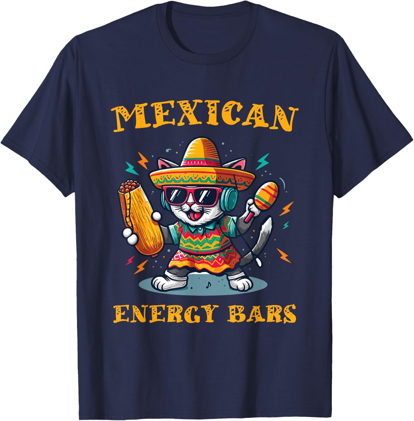 Tamale Mexican Energy Bars Funny Tamales Lover Mexican Food T-Shirt - T-Shirt | Navy