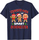 Teacher Aide Of Smart Cookies Buffalo Plaid Funny Christmas Men Women T-Shirt - T-Shirt | Navy