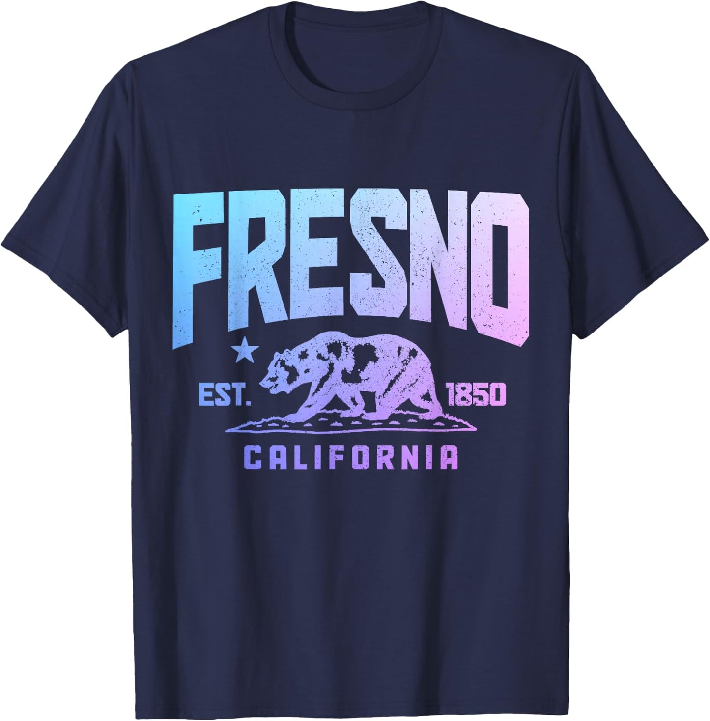 Fresno, California, California, 1850 Pride Vintage T-Shirt - T-Shirt | Navy