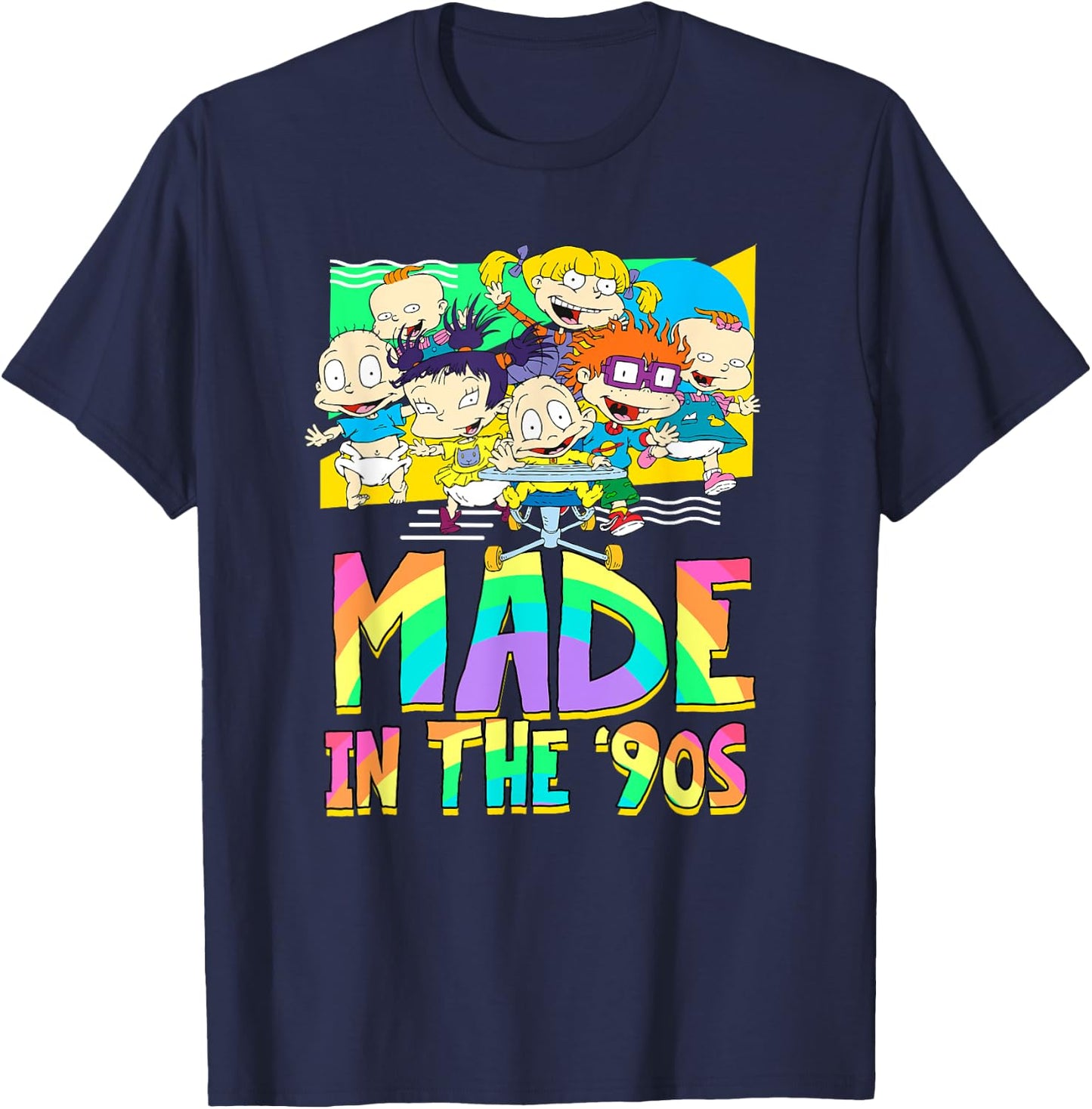 Mademark x Rugrats - Made in the 90s - Rainbow Gradient T-Shirt - T-Shirt | Navy
