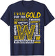 I Wear Gold For The Warriors Childhood Cancer Awareness T-Shirt - T-Shirt | Navy
