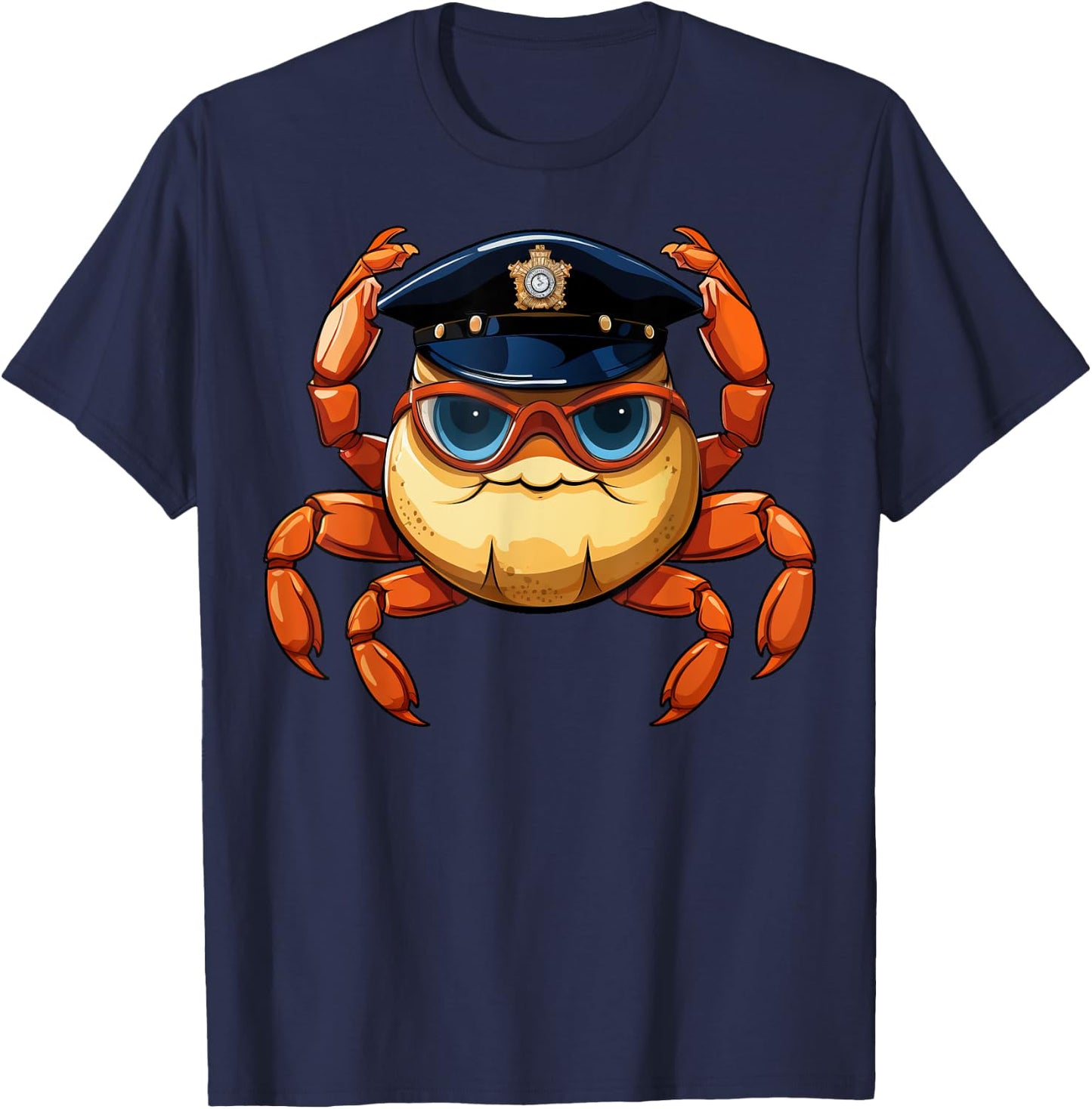 Crab Policeman T-Shirt - T-Shirt | Navy