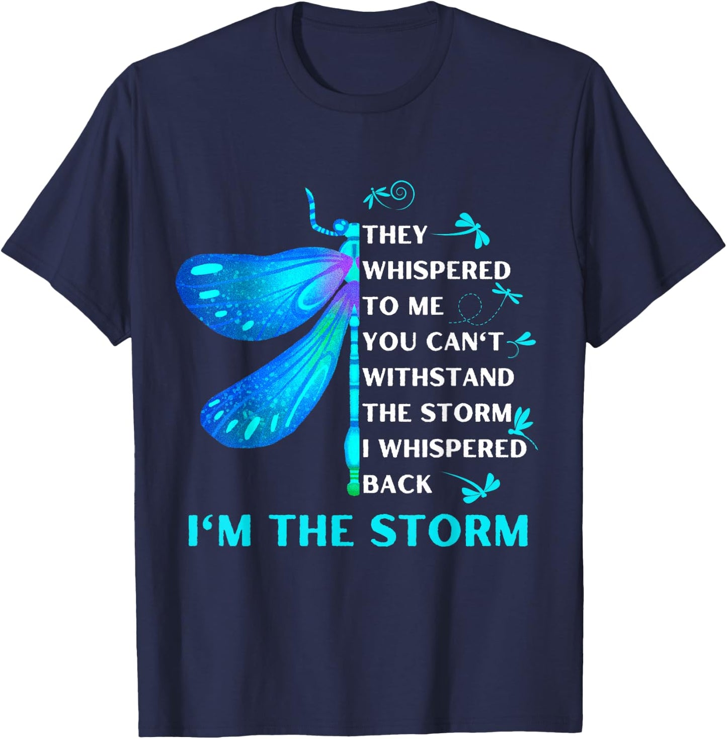 Women's They whispered to her you can't whit stand the storm T-Shirt - T-Shirt | Navy