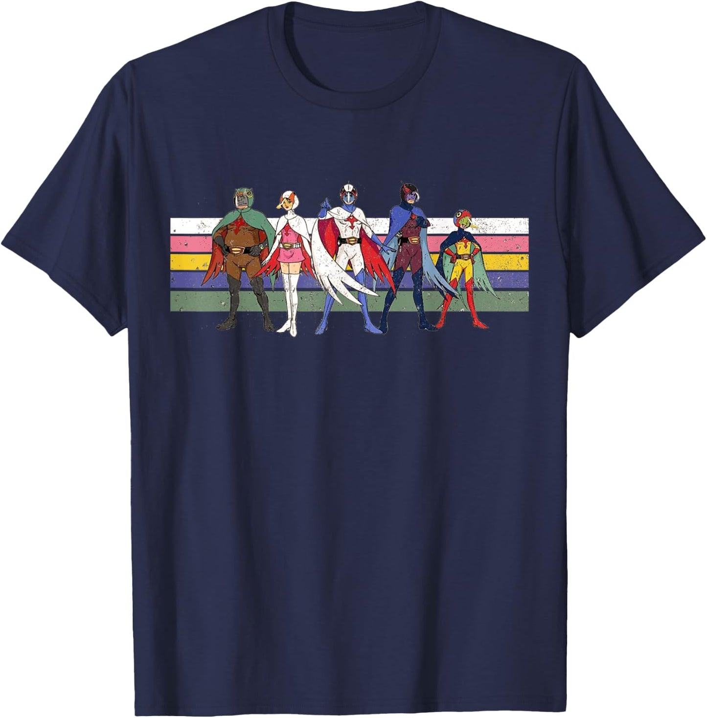 Battle of the planets G Force Retro Colour T-Shirt - T-Shirt | Navy