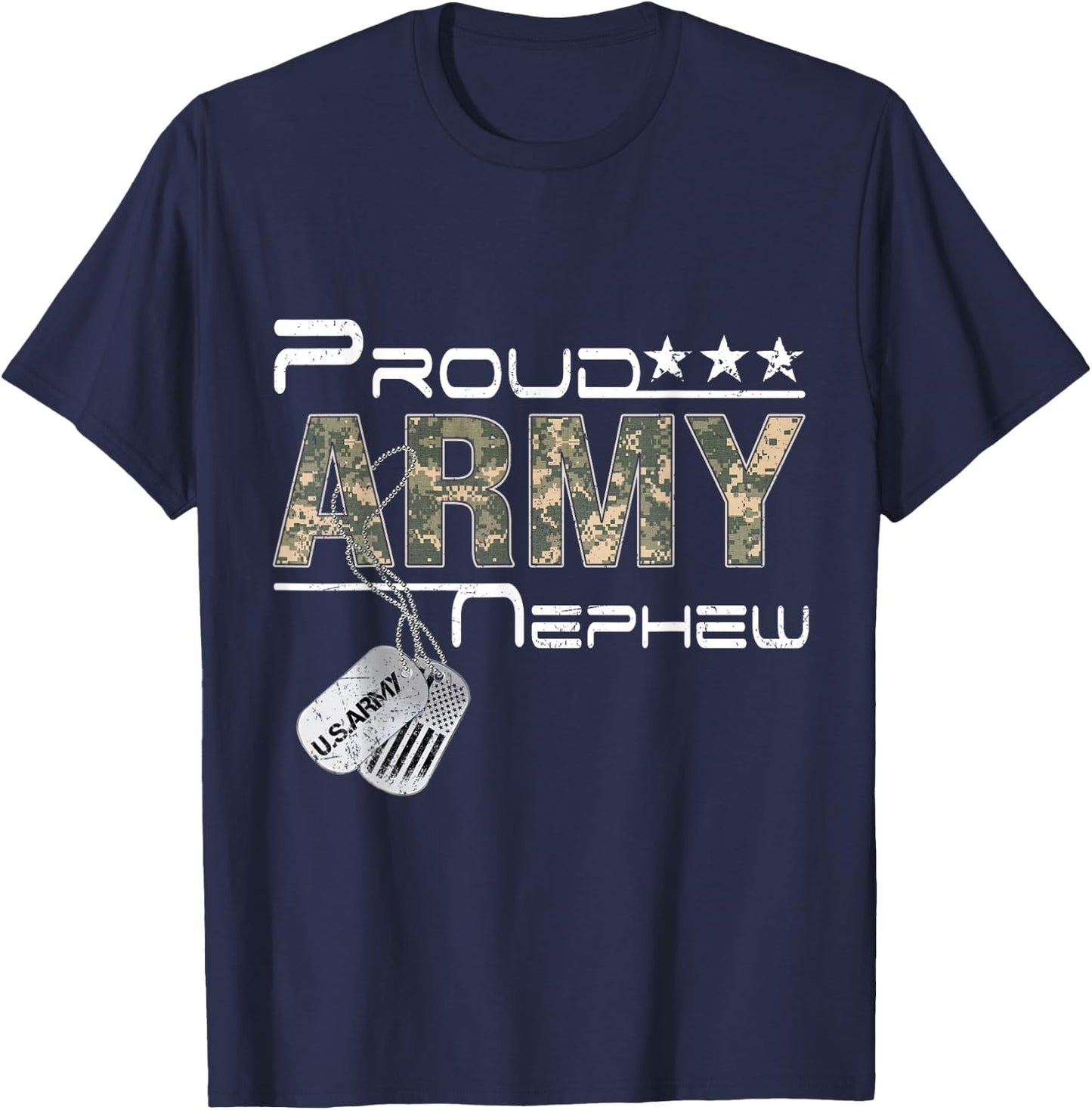 Proud Army Nephew Army Graduation Nephew US Army Nephew Gift T-Shirt - T-Shirt | Navy