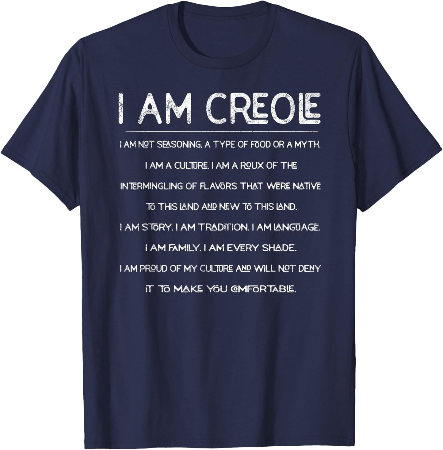 Creole Louisiana State New Orleans Mardi Gras T-Shirt - T-Shirt | Navy