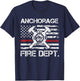 Anchorage Alaska Fire Department Thin Red Line Logo T-Shirt - T-Shirt | Navy