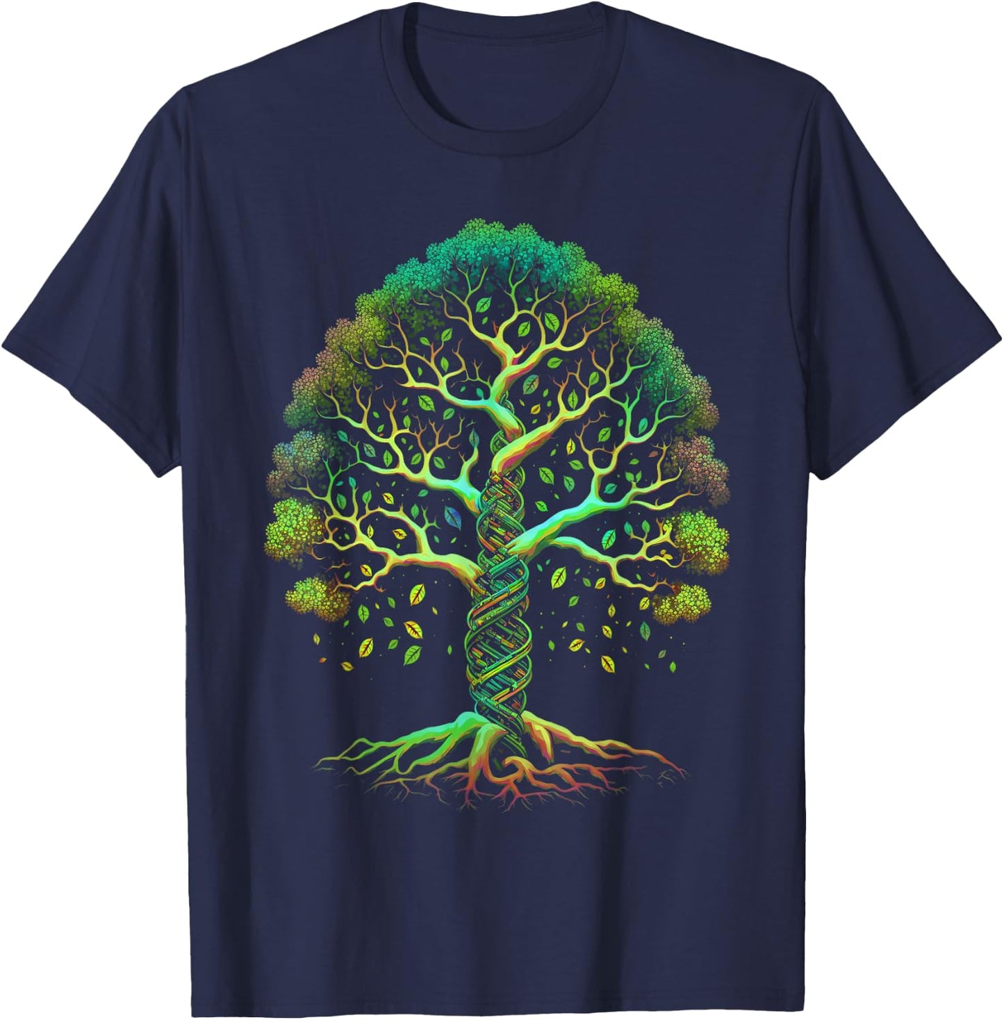 DNA Tree of Life Science Graphic , Women and Kids T-Shirt - T-Shirt | Navy