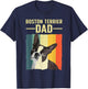 Cool Boston Terrier Art Dad Boston Terrier Dog Lover T-Shirt - T-Shirt | Navy