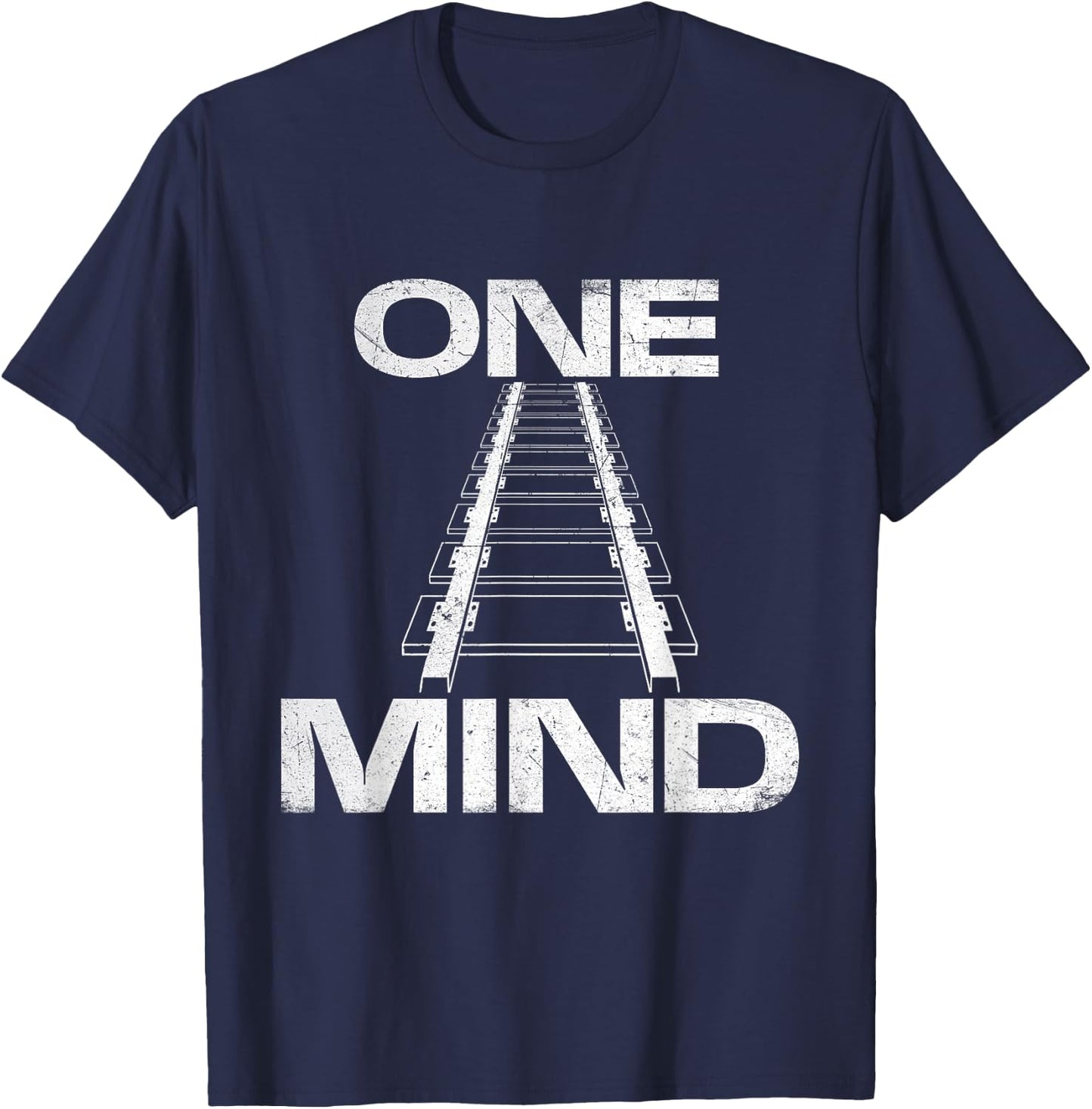 One Track Mind - Train Lover Railway Railroad T-Shirt - T-Shirt | Navy