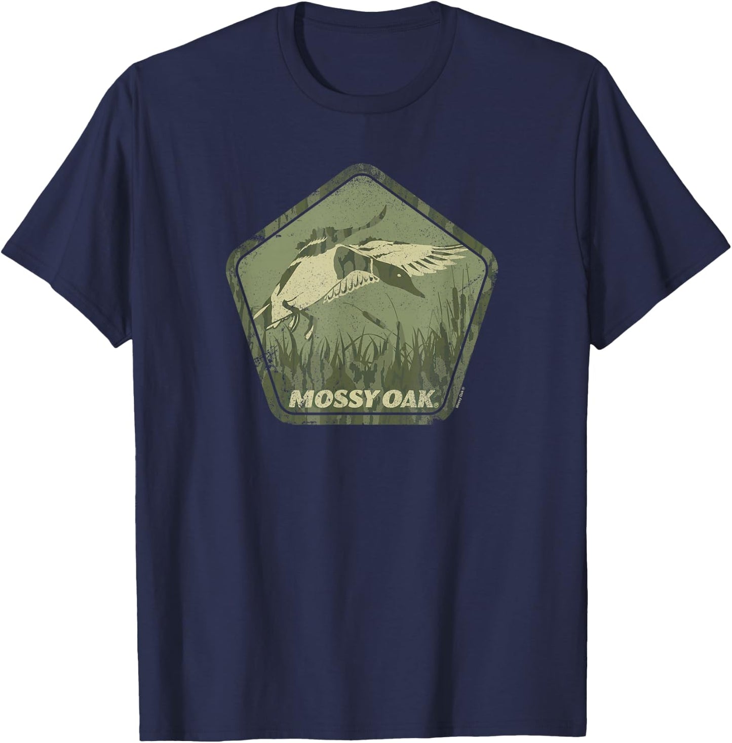 Mossy Oak Hunting Vintage Duck Target Logo T-Shirt - T-Shirt | Navy