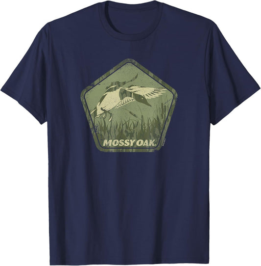 Mossy Oak Hunting Vintage Duck Target Logo T-Shirt - T-Shirt | Navy