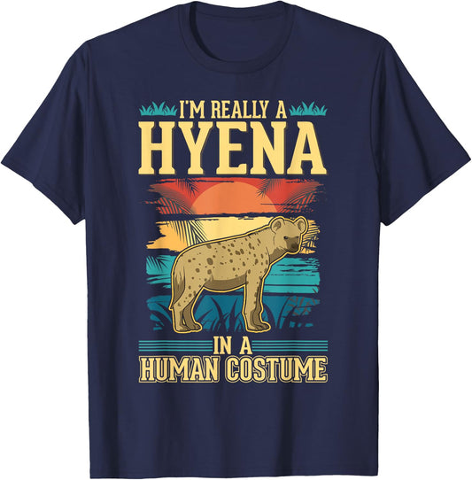Hyena Costume Halloween T-Shirt - T-Shirt | Navy