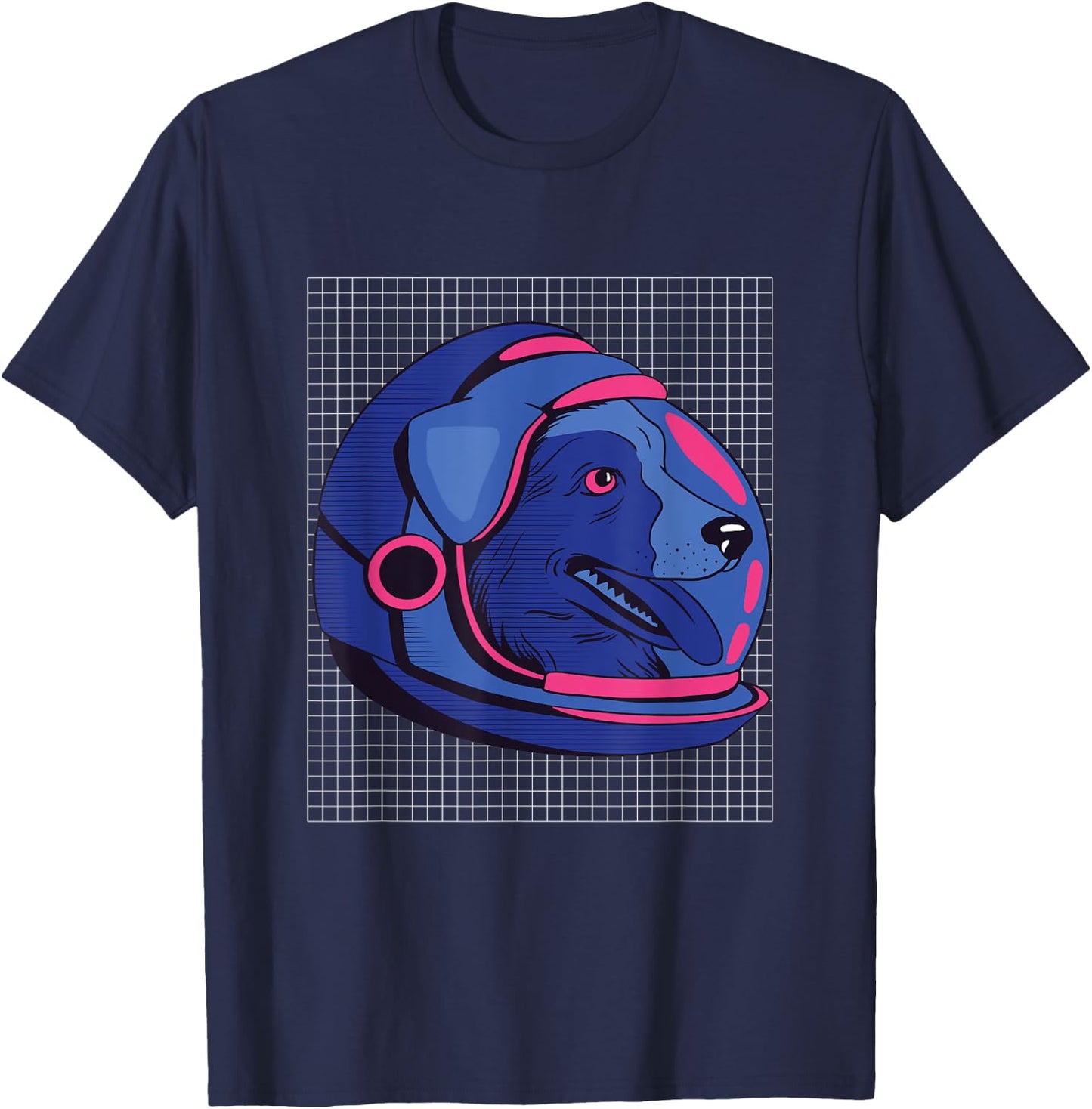 Astronaut Laika Russia Dog T-Shirt - T-Shirt | Navy